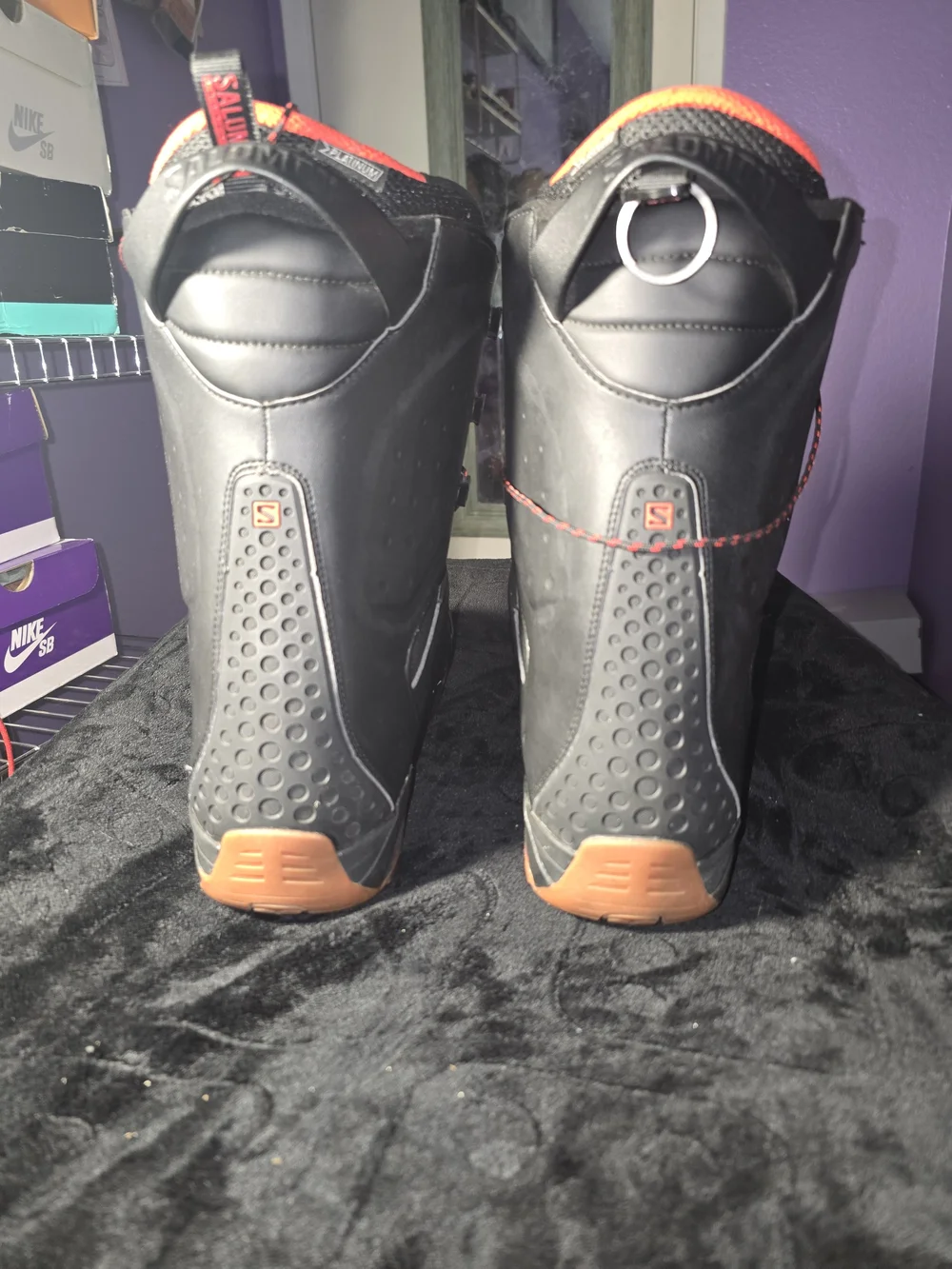 Burton Men’s Black Snowboard Boots with Orange Soles